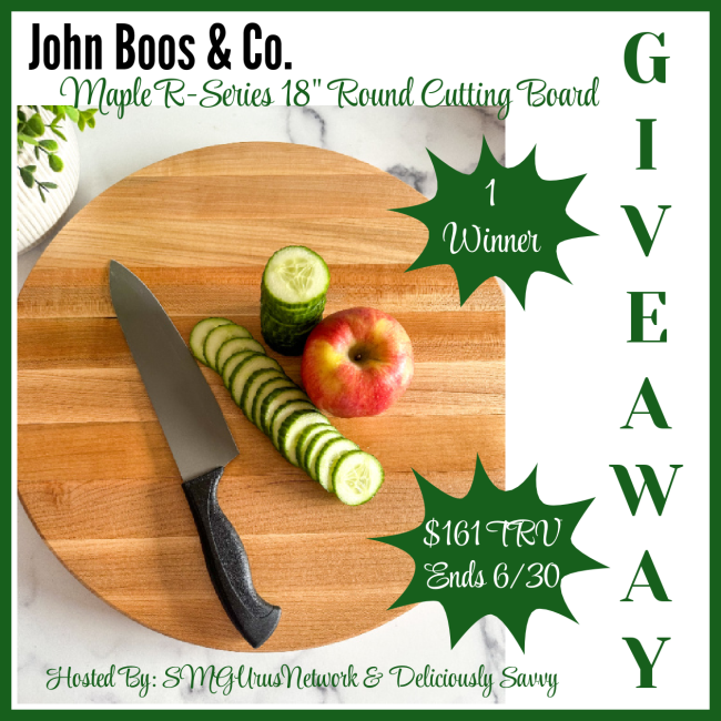 John Boos & Co. Maple R-Series Round Cutting Board & Care Kit Giveaway – Ends 06/30/2024