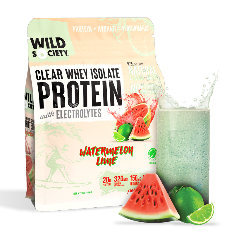 Wild Society's Clear Whey Isolate Protein with Electrolytes